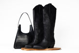 SADDLEBORN COWBOY BOOT - BLACK