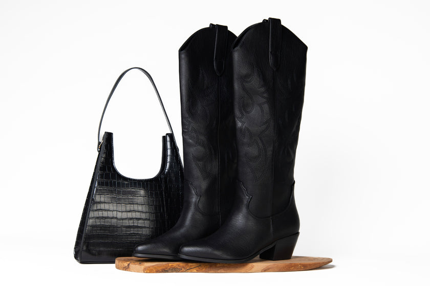SADDLEBORN COWBOY BOOT - BLACK