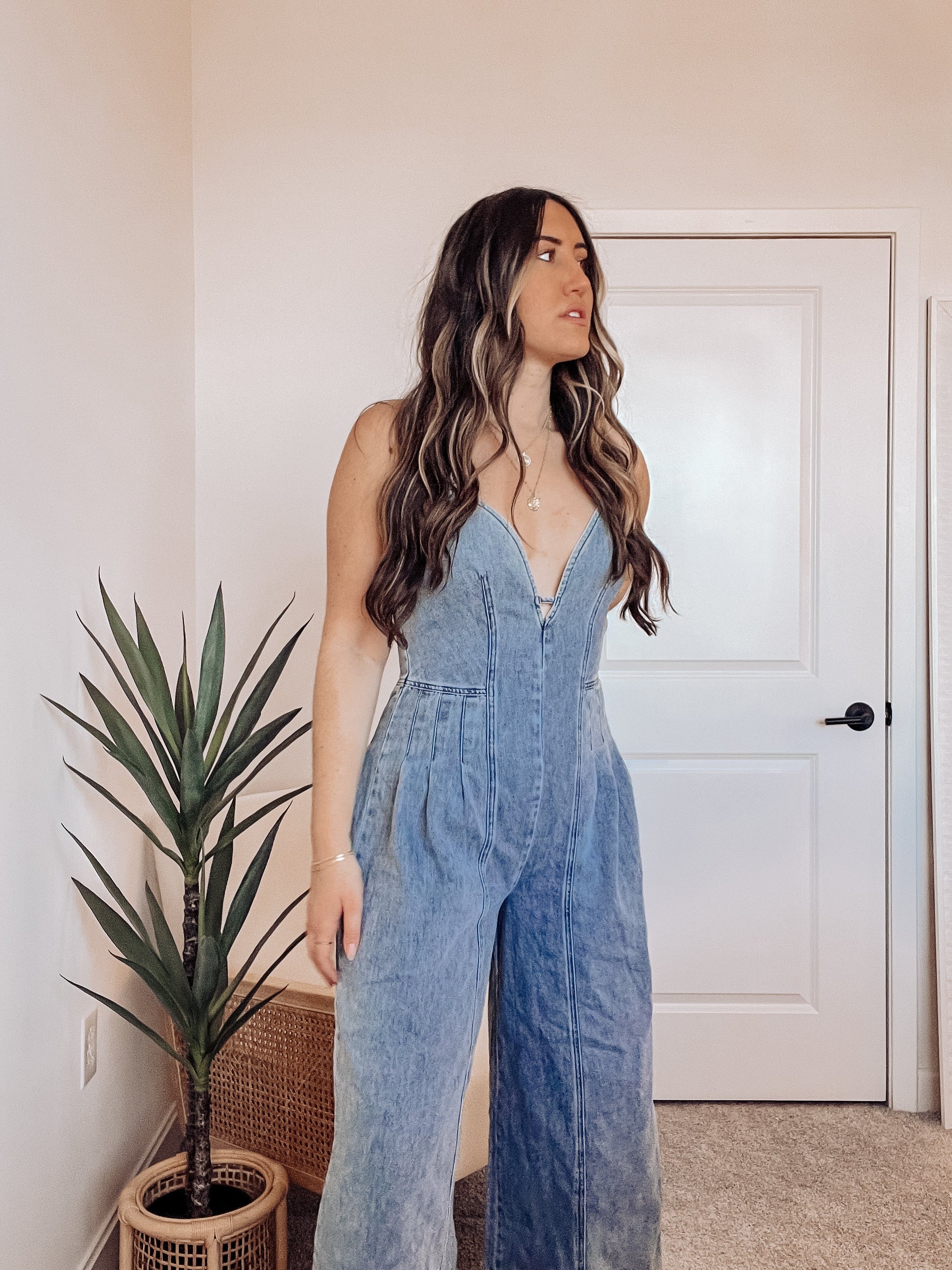 SUNDANCE DENIM JUMPSUIT