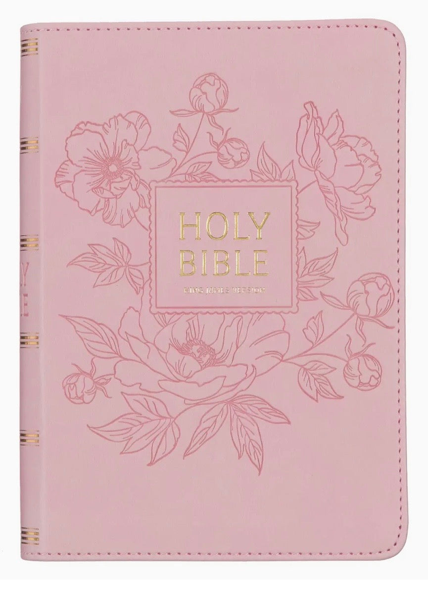 KJV BIBLE COMPACT FAUX LEATHER PINK
