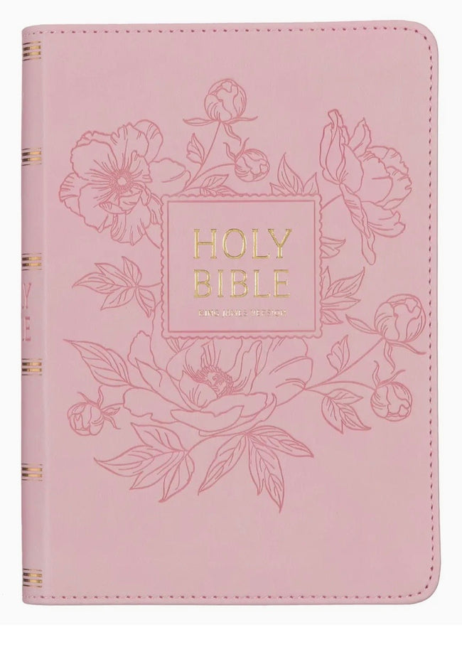 KJV BIBLE COMPACT FAUX LEATHER PINK