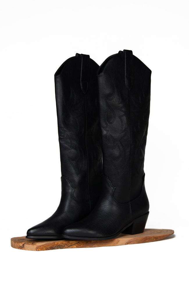 SADDLEBORN COWBOY BOOT - BLACK