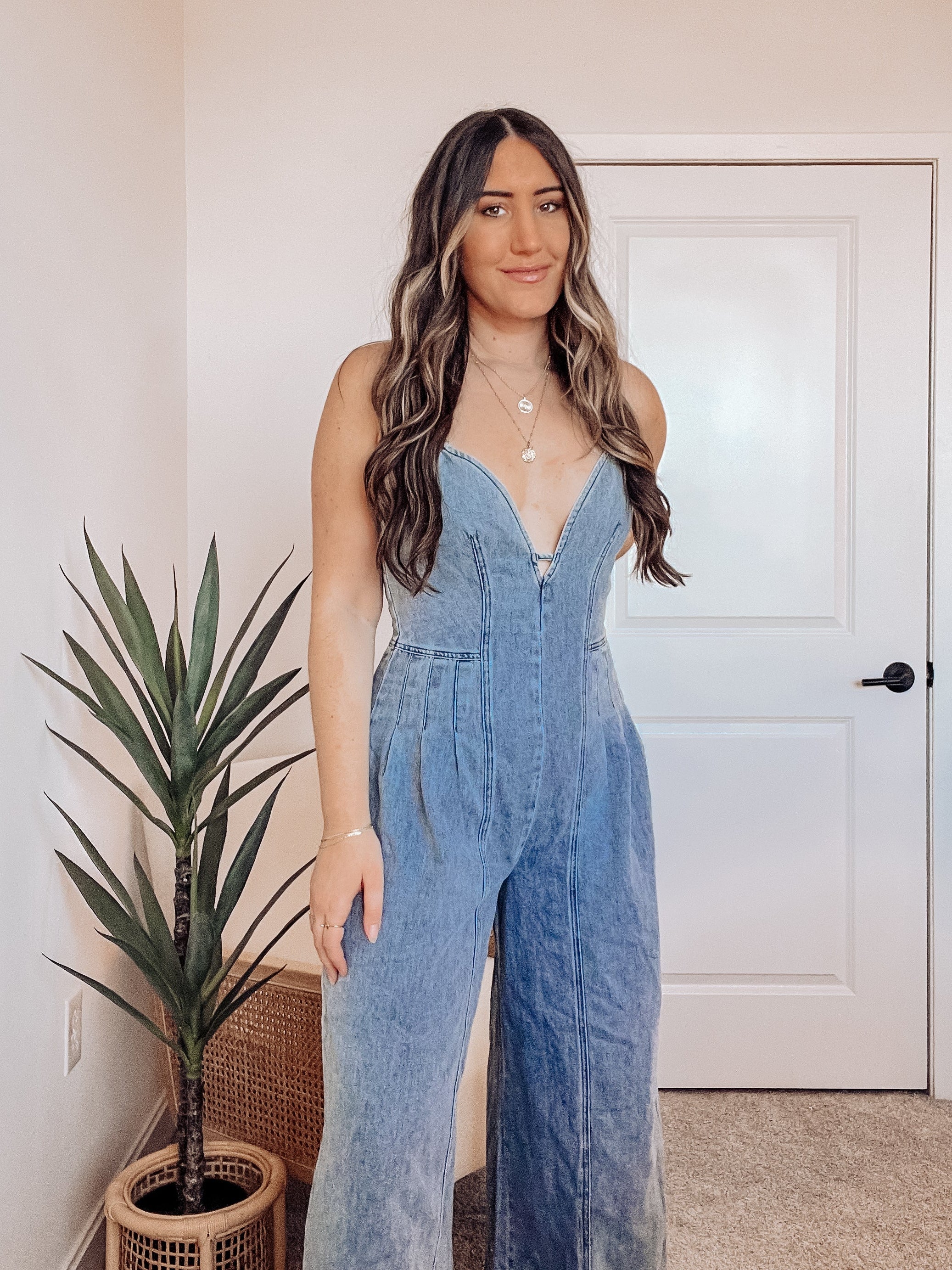 SUNDANCE DENIM JUMPSUIT