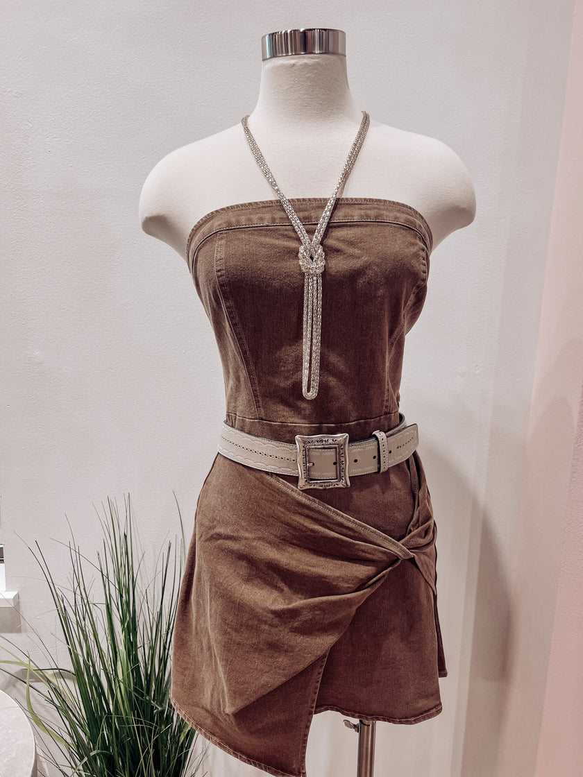 LONE STAR BROWN ROMPER