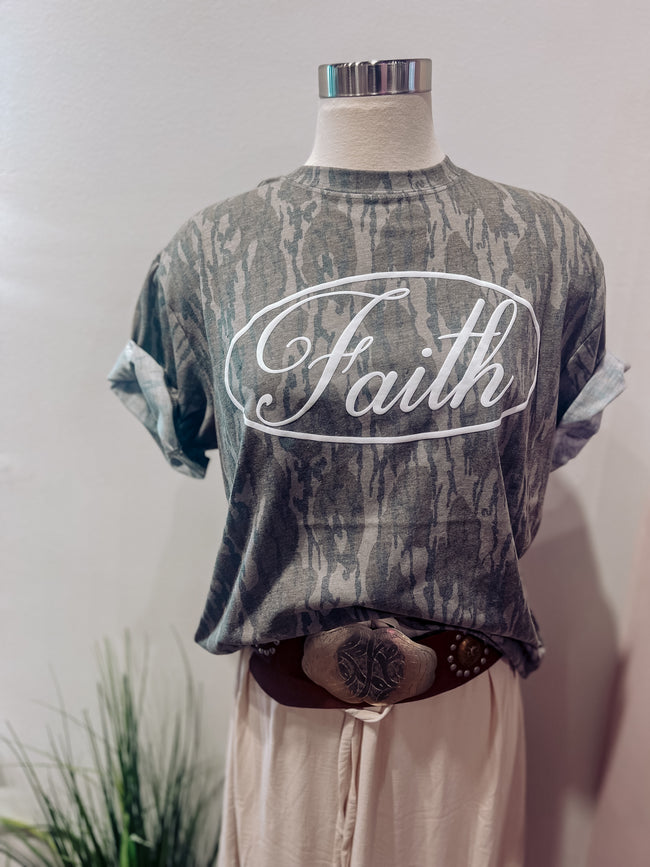 FAITH MOSSY OAK CAMO TEE