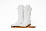 SADDLEBORN SHORT COWBOY BOOT - WHITE