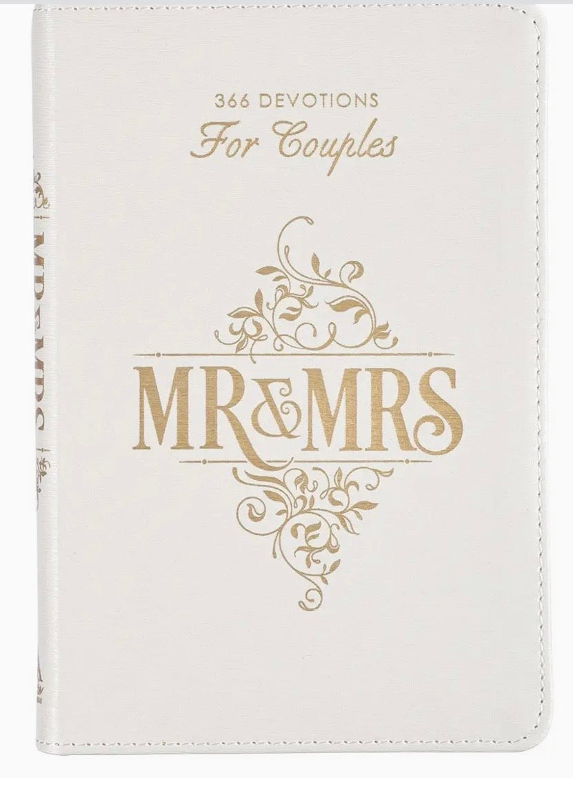 DEVOTIONAL FOR MR. & MRS. WHITE FAUX LEATHER