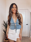 LUNA LANE DENIM TOP