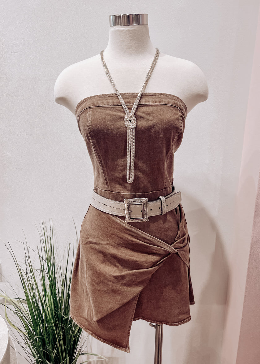 LONE STAR BROWN ROMPER