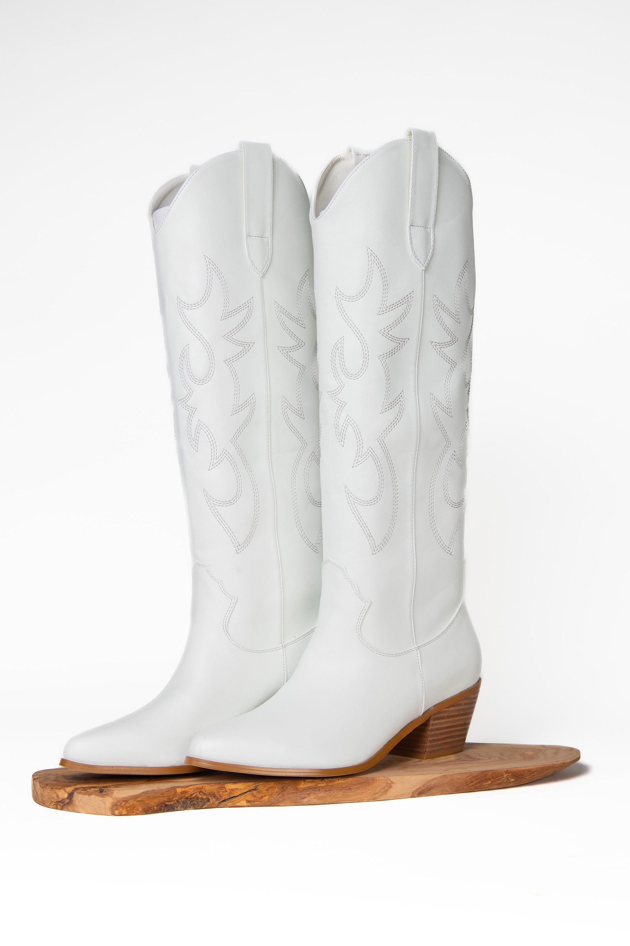 SADDLEBORN COWBOY BOOT - WHITE