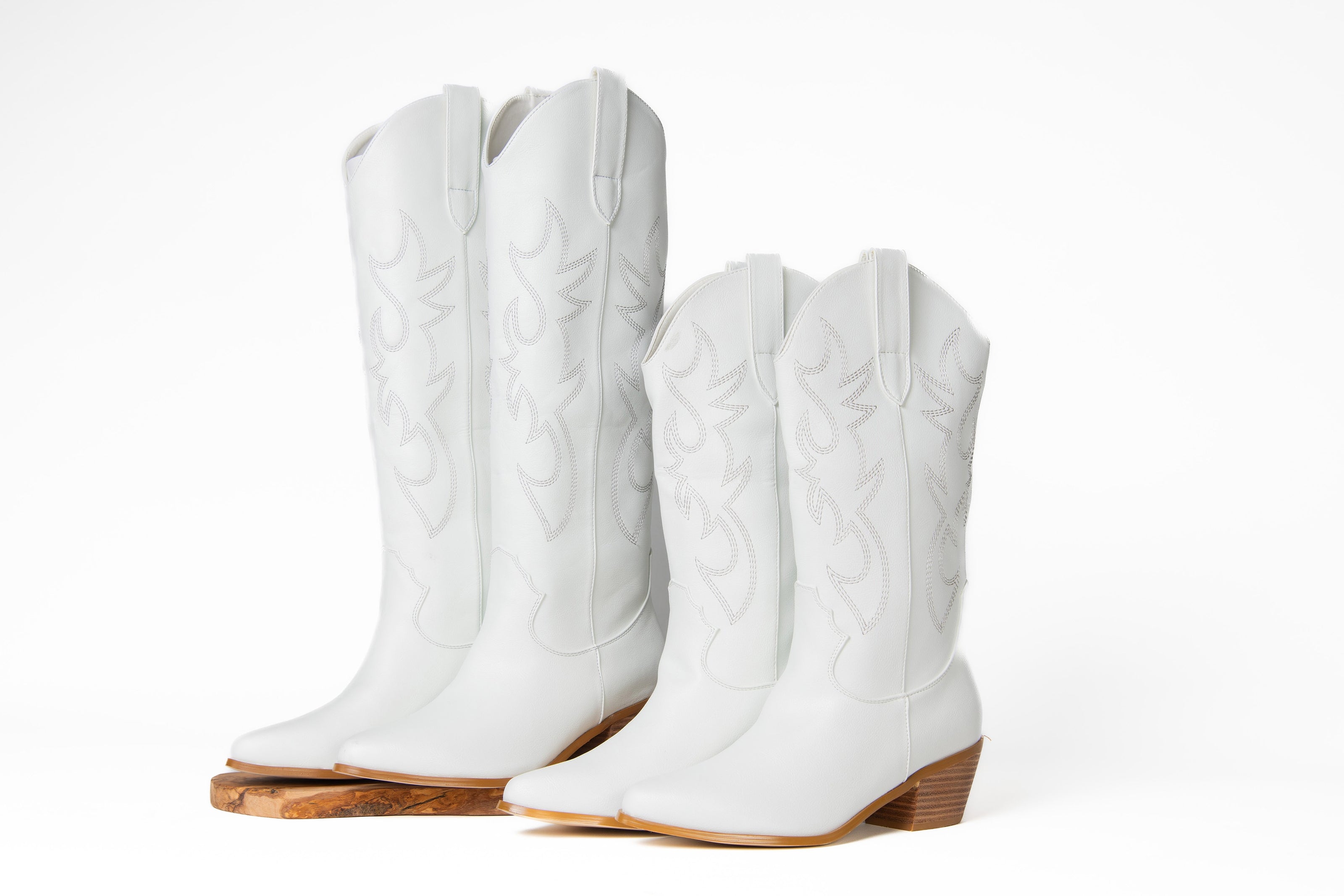 SADDLEBORN SHORT COWBOY BOOT - WHITE