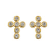 RADIANT MINI CROSS EARRINGS