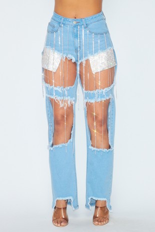 DYNAMITE RHINESTONE DENIM